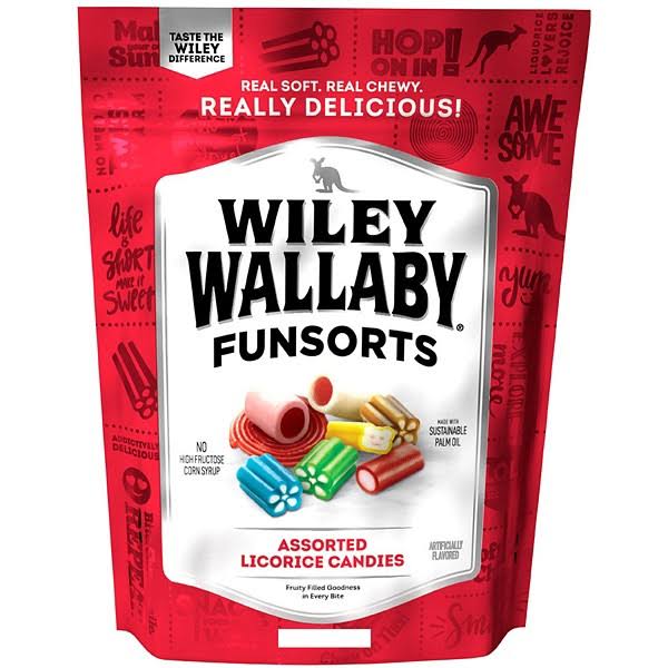 Wiley Wallaby Licorice Candies, Assorted, Funsorts - 6 oz