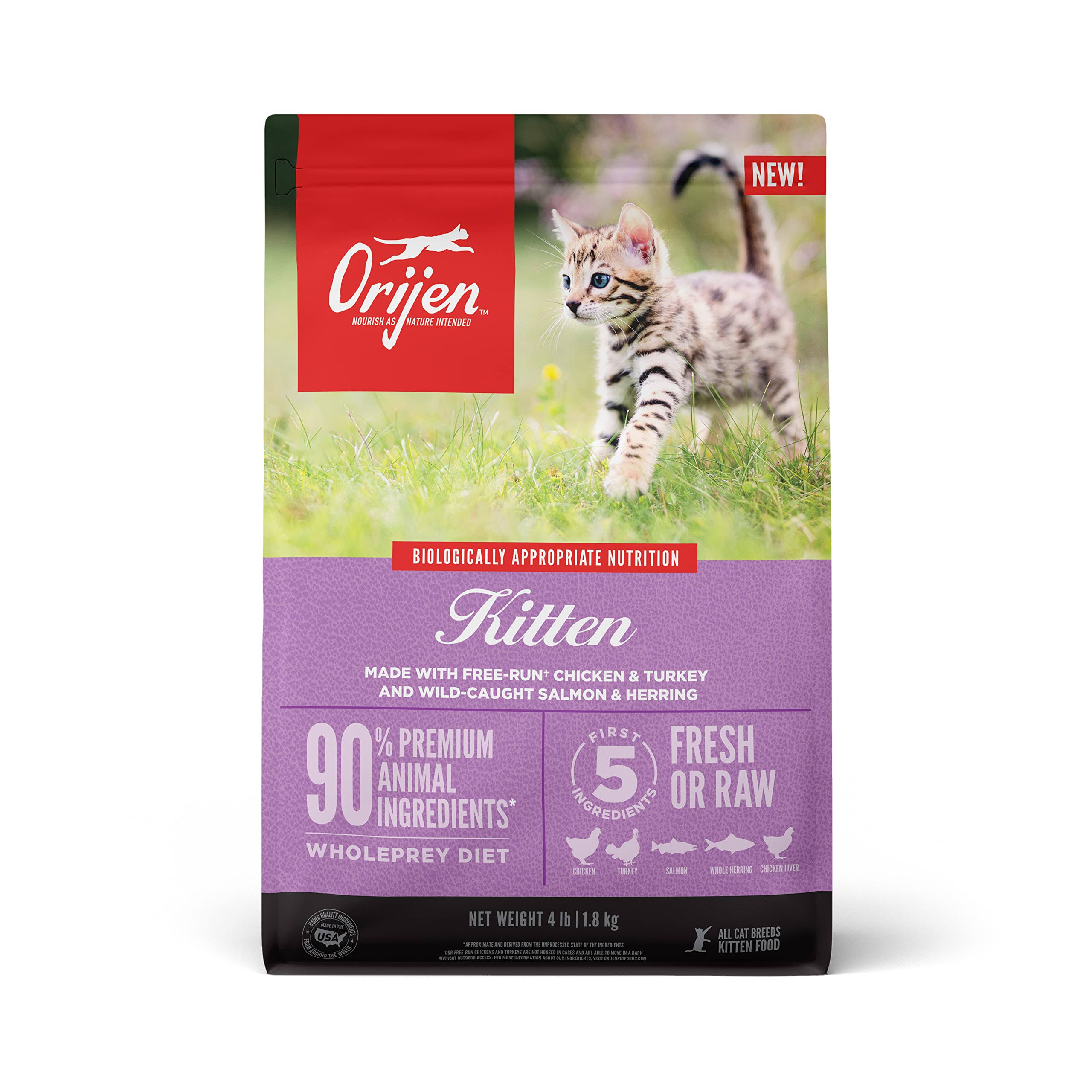 Orijen Dry Kitten Food - 4 lb