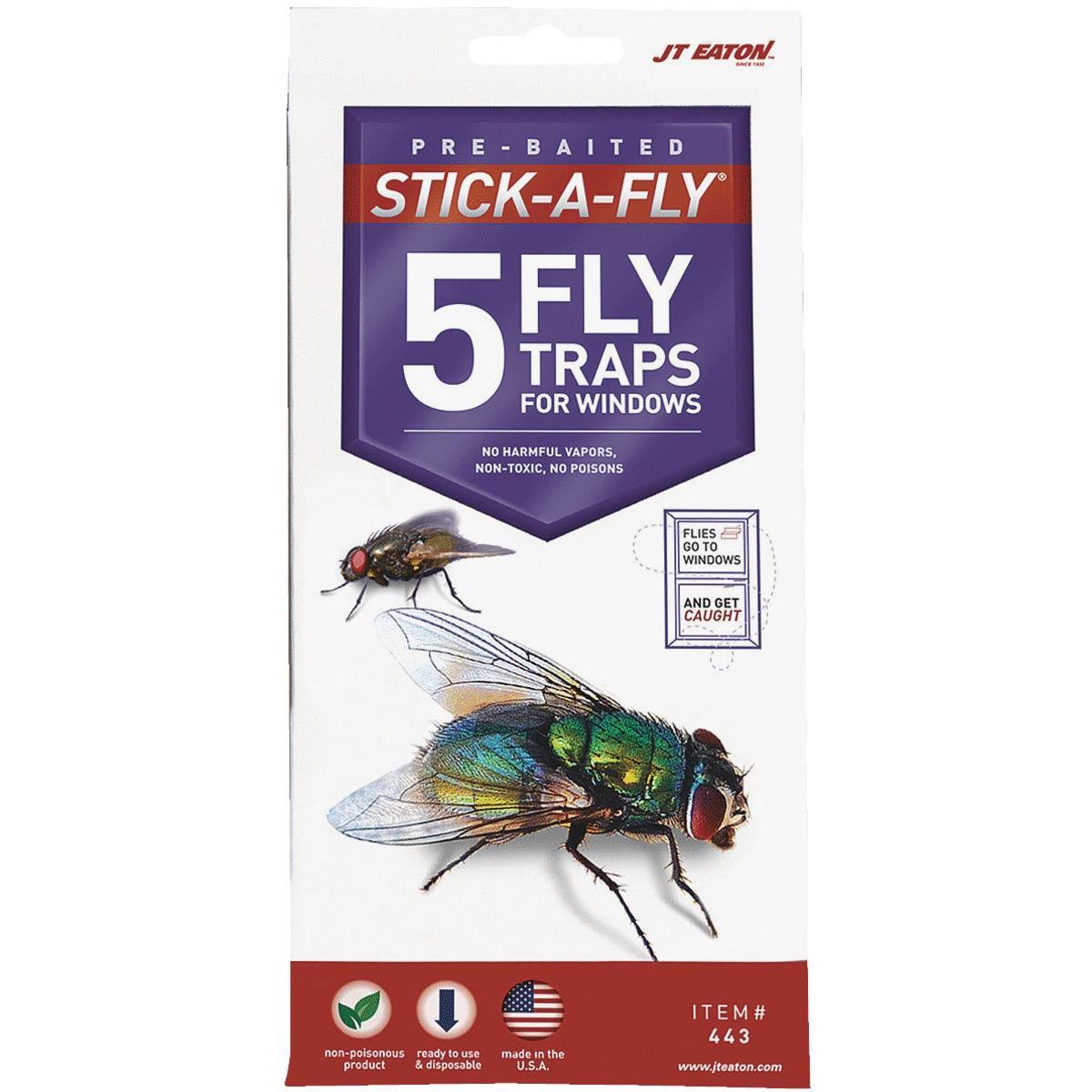 JT Eaton Stick-A-Fly Window Fly Traps - 5 Pack