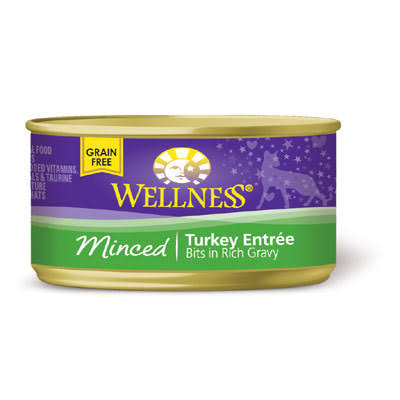 Wellness Natural Grain Free Wet Canned Cat Food - Minced Turkey Entree
