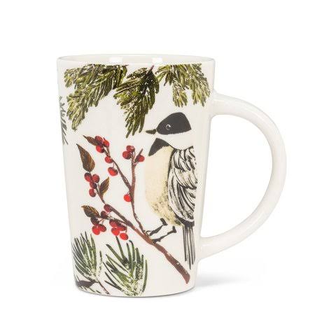 Chickadee on Branch Tall Mug, Size: 4.5 x 3.25 x 5