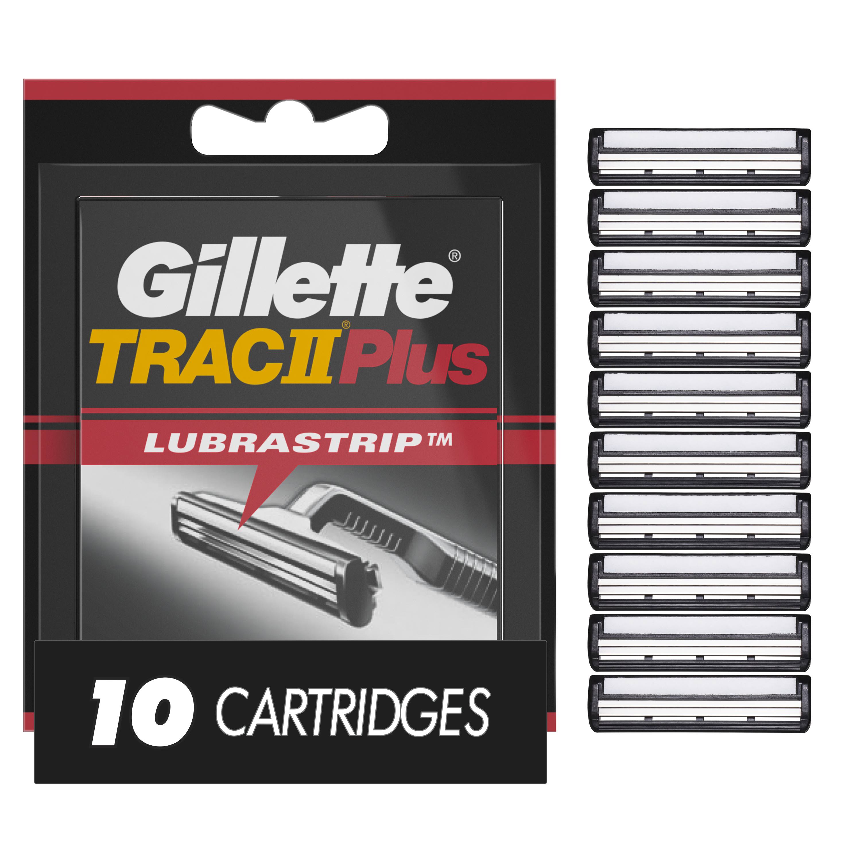Gillette Trac II Plus Lubrastrip Cartridges - 10 Pack