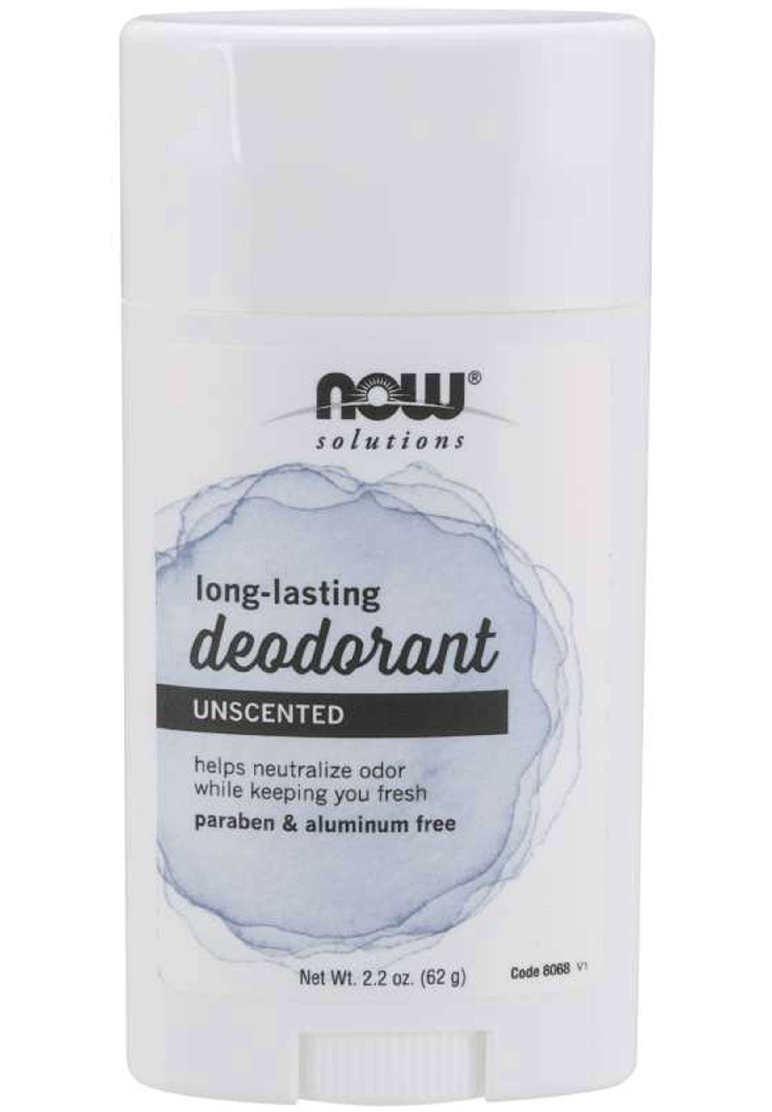 Now Solutions Deodorant, Long-Lasting, Unscented - 2.2 oz