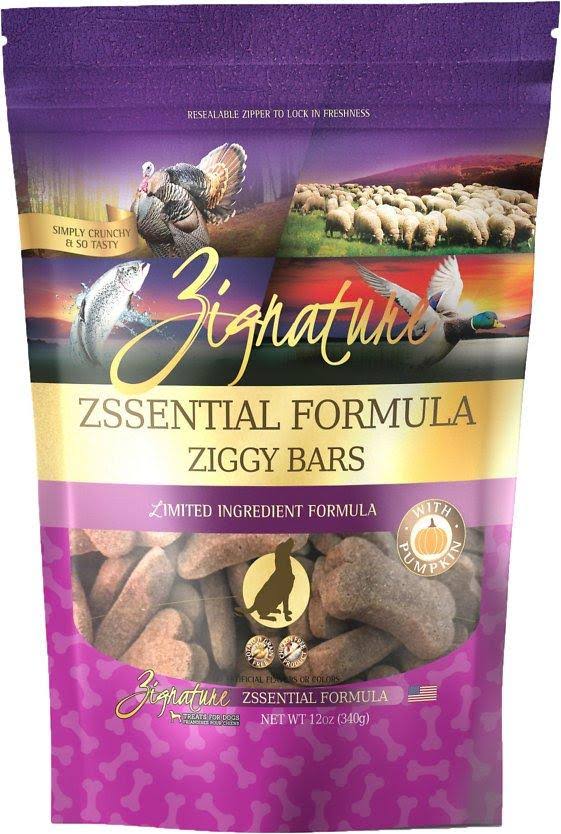 Zignature Ziggy Bars Zssential Formula Dog Treats - 12 oz