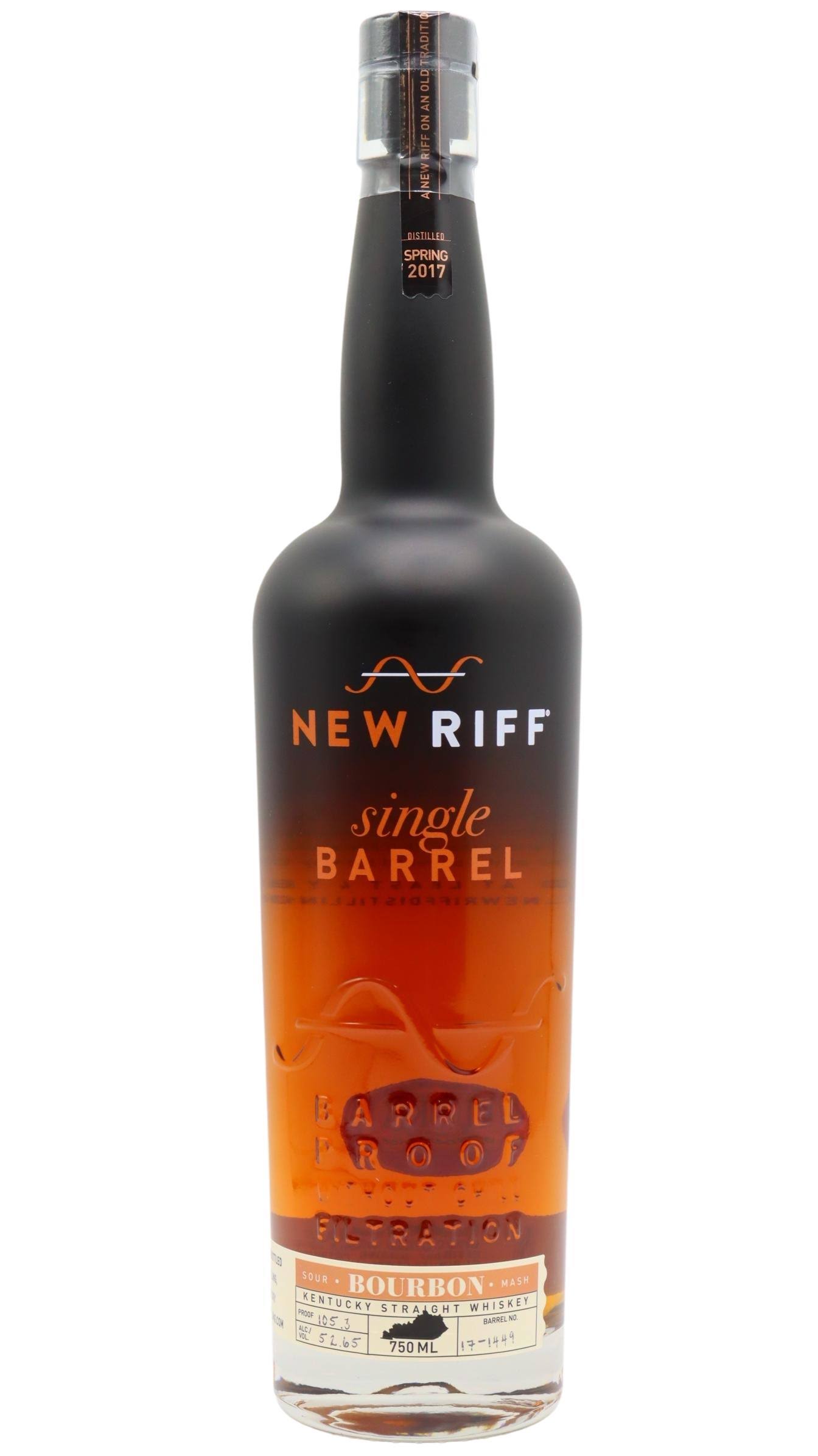 New Riff Single Barrel Bourbon Whiskey 75cL