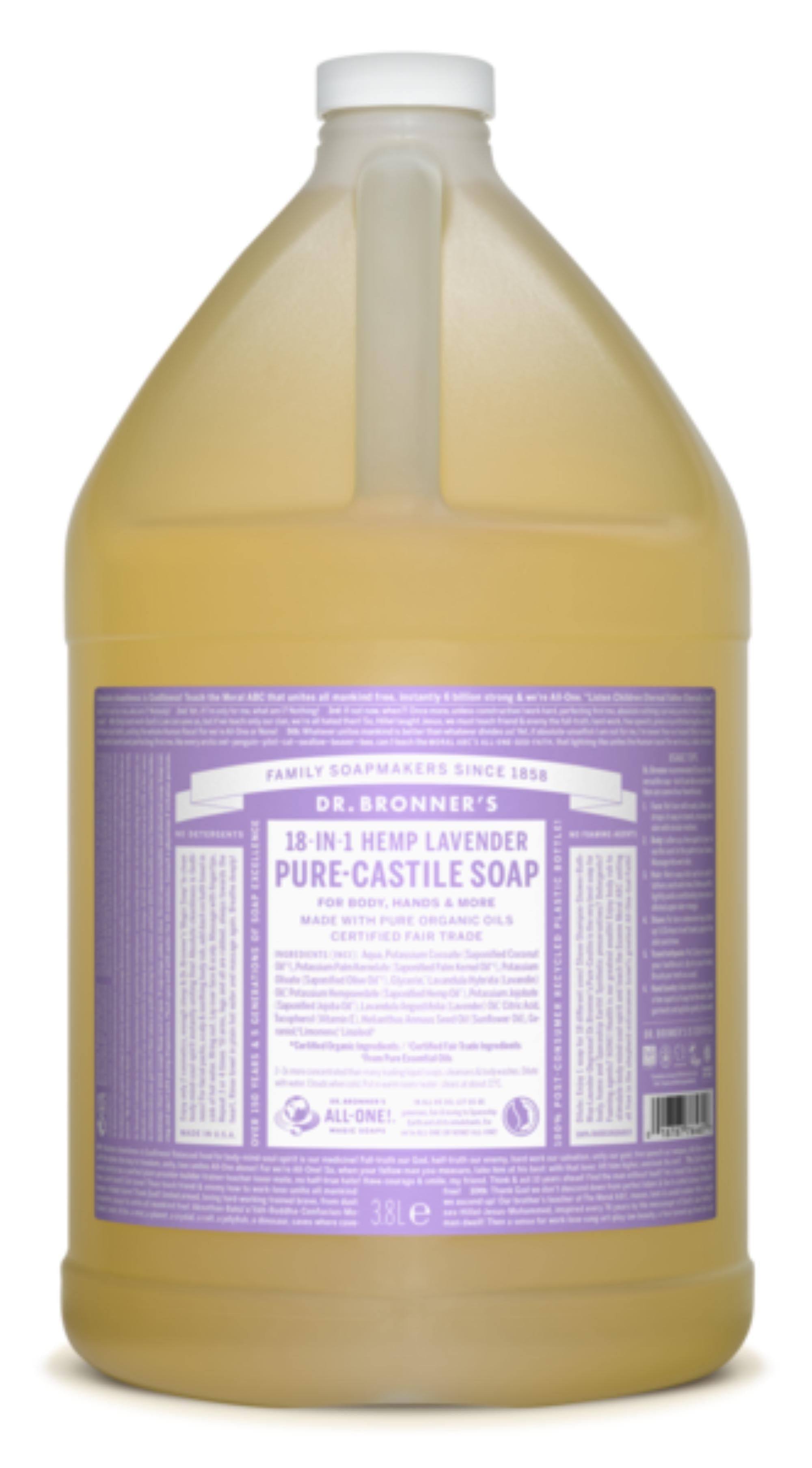 Dr. Bronner’s Pure-Castile Liquid Soap - Lavender, 1 Gallon