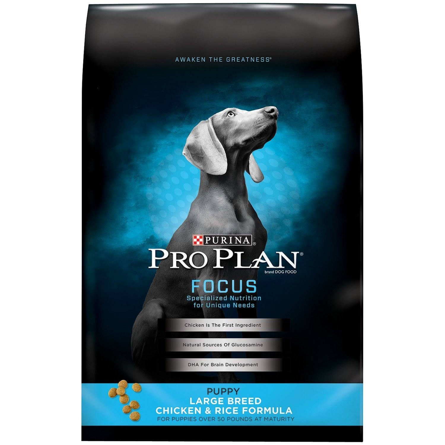 Purina Pro Plan Dry Dog Food - Chicken Rice Formula, 18lbs, Large Breed