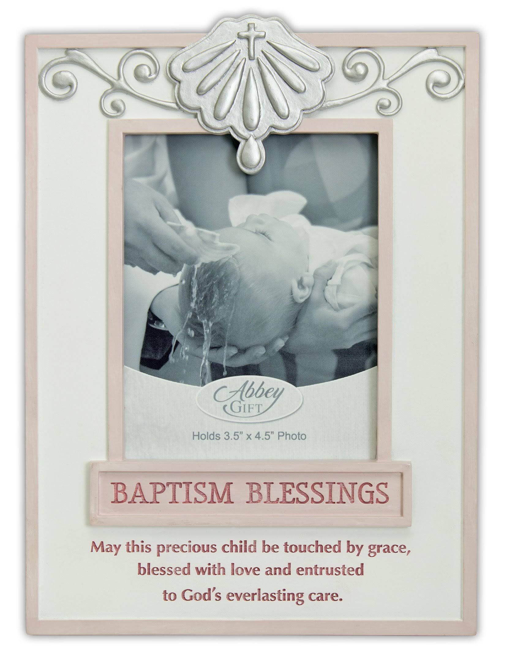 Cathedral Art 57626 Pink Baptism Blessings Photo Frame