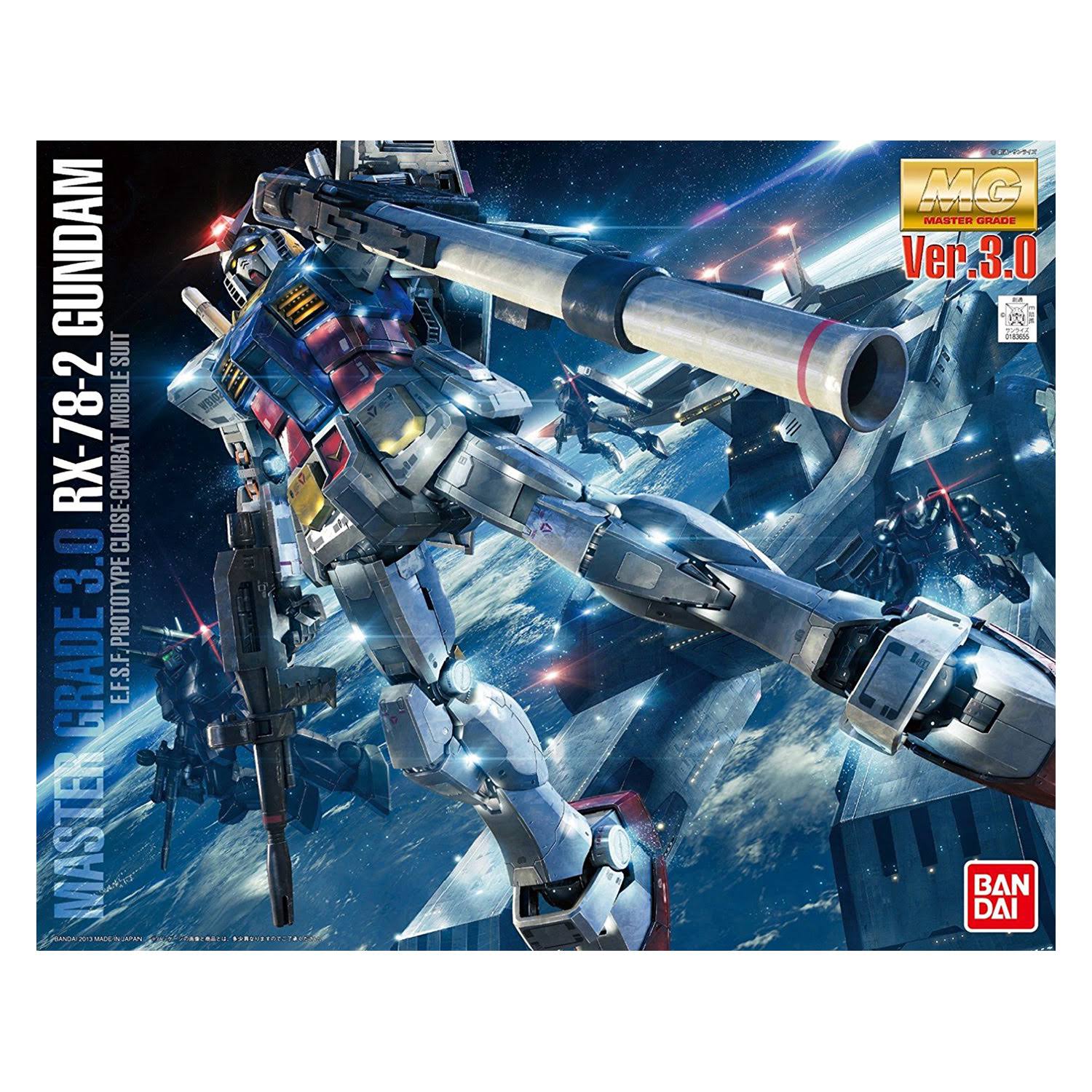 Bandai Hobby MG Gundam RX-78-2 Ver. 3.0 Action Figure Model Kit - 1:100 Scale