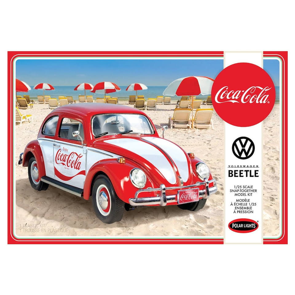 Polar Lights Volkswagen Beetle Coca-Cola Plastic Model Kit - 1/24 Scale