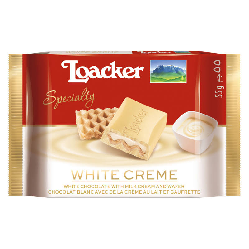 Loacker Wafer Chocolate Bar Creme - 55g in White