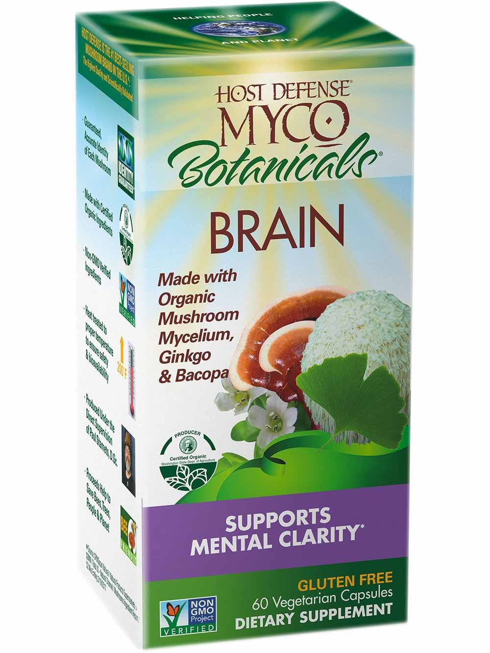 Host Defence Myco Botanicals Brain - 60 Vegetarian Capsules
