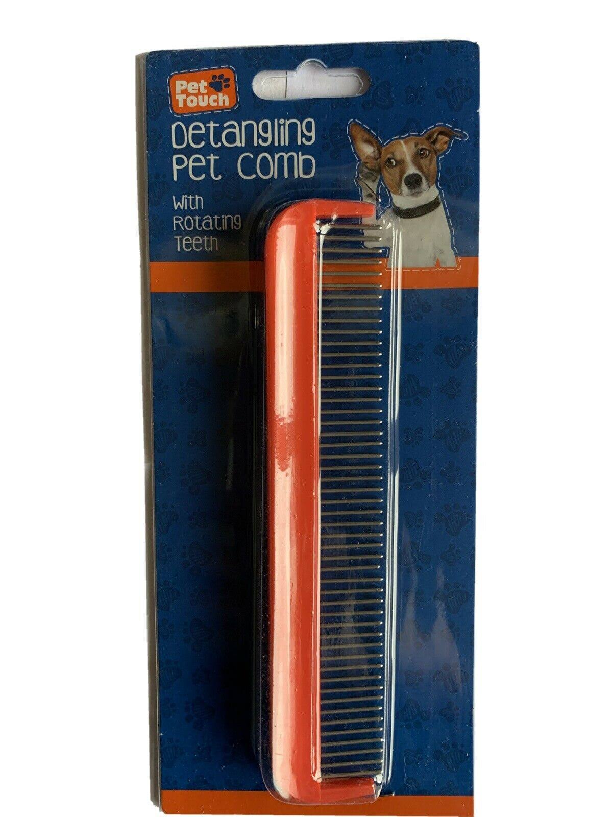 Pet Comb with Metal Rotating Teeth Detangling Dog and Cat Hair