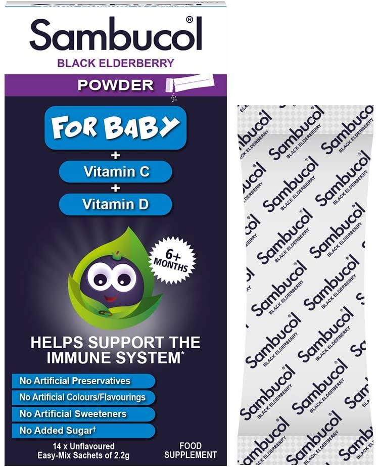 Sambucol Black Elderberry Powder for Baby | 14 Sachets