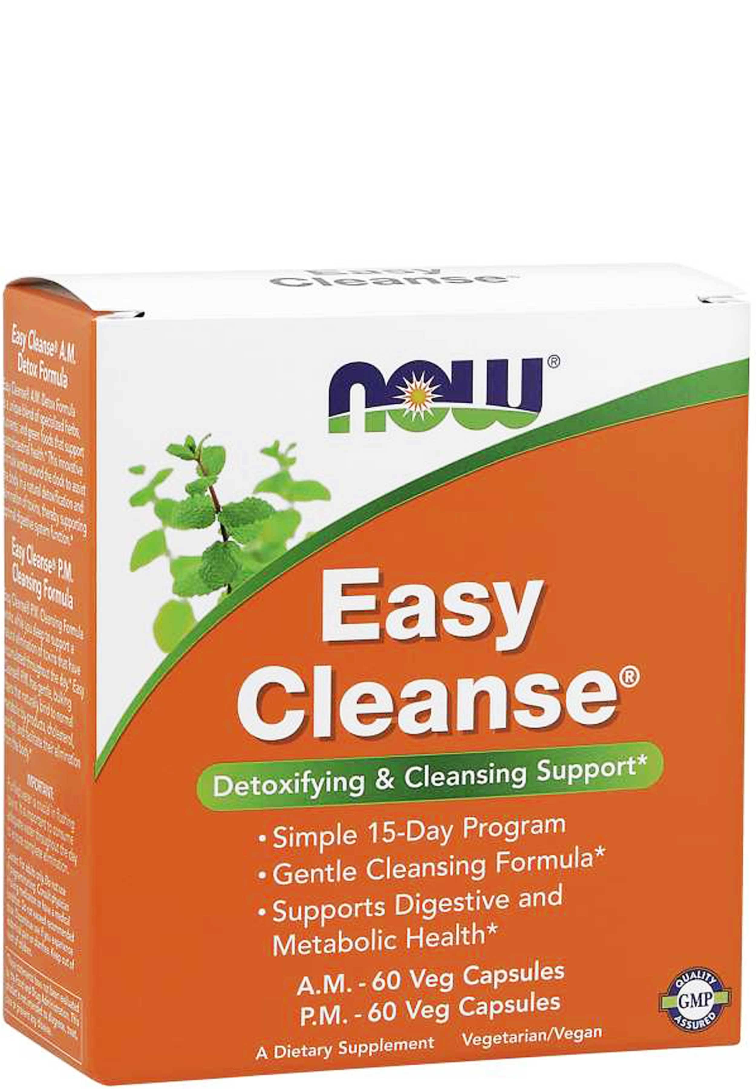 Now Foods Easy Cleanse Detoxifying Cleansing Support - 60 AM Vcaps and 60 PM Vcaps