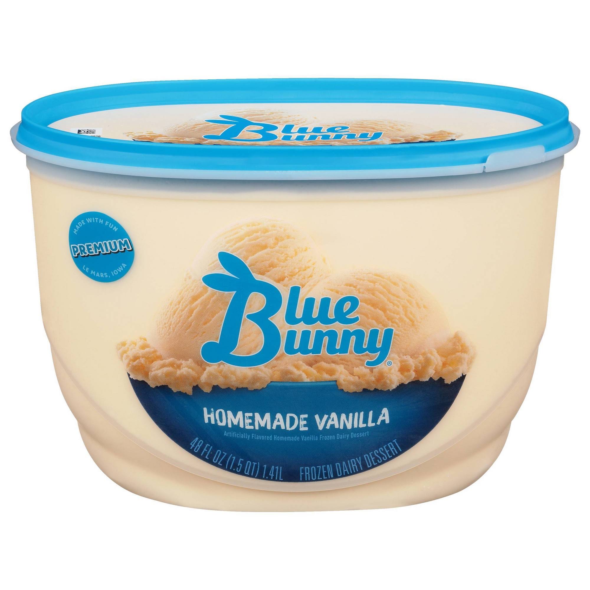 Blue Bunny Homemade Ice Cream - Vanilla, 48oz