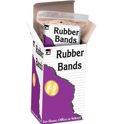 Charles Leonard Rubber Bands - Beige and Natural, 64pcs