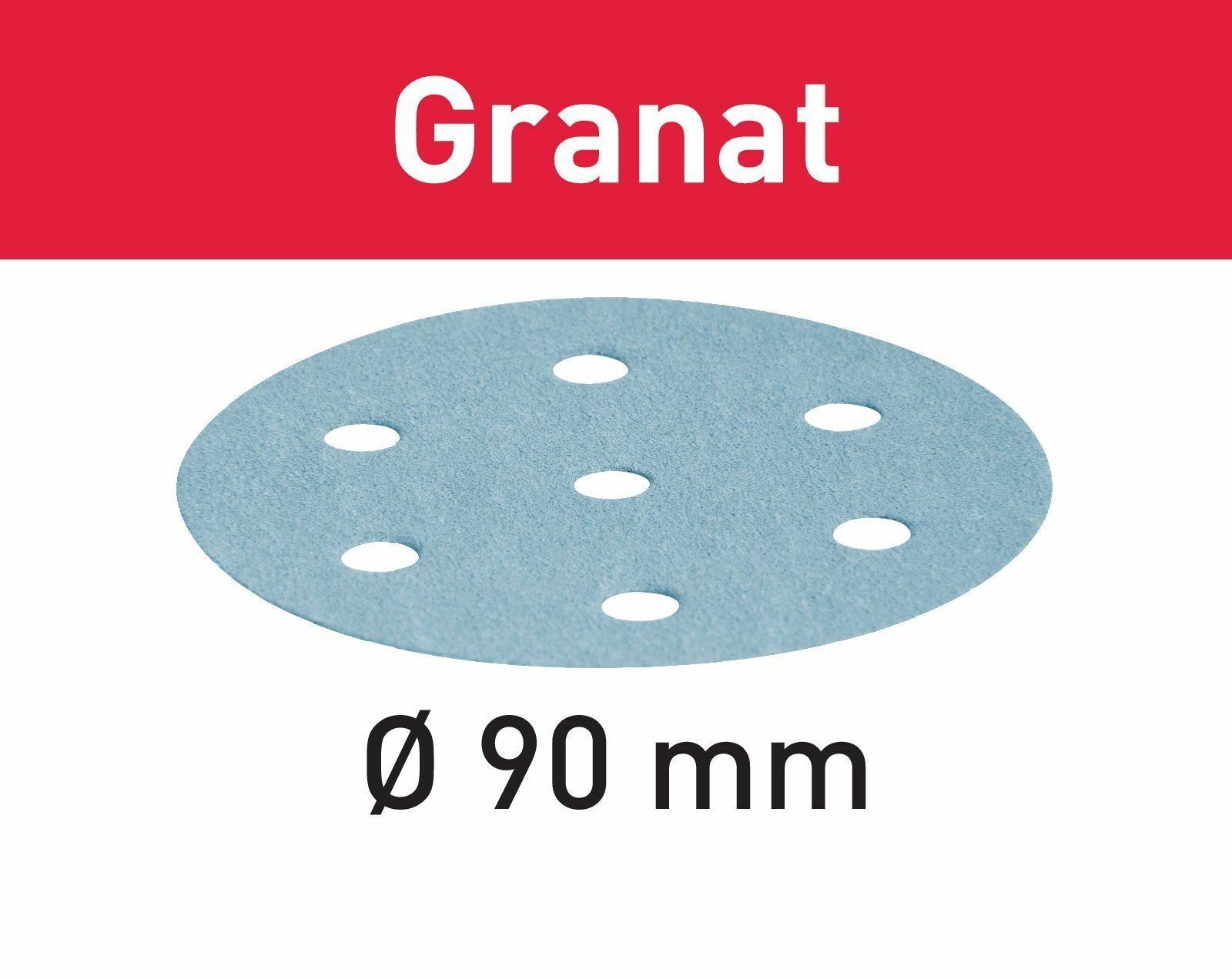 Festool Granat Grit Abrasives Sanding Discs - 90mm, 100pk