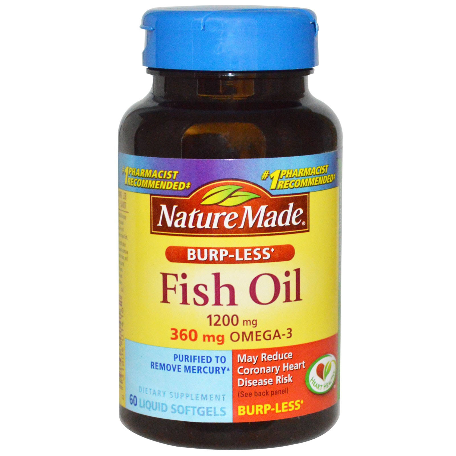 Nature Made Burpless Fish Oil 1200 mg with Omega-3