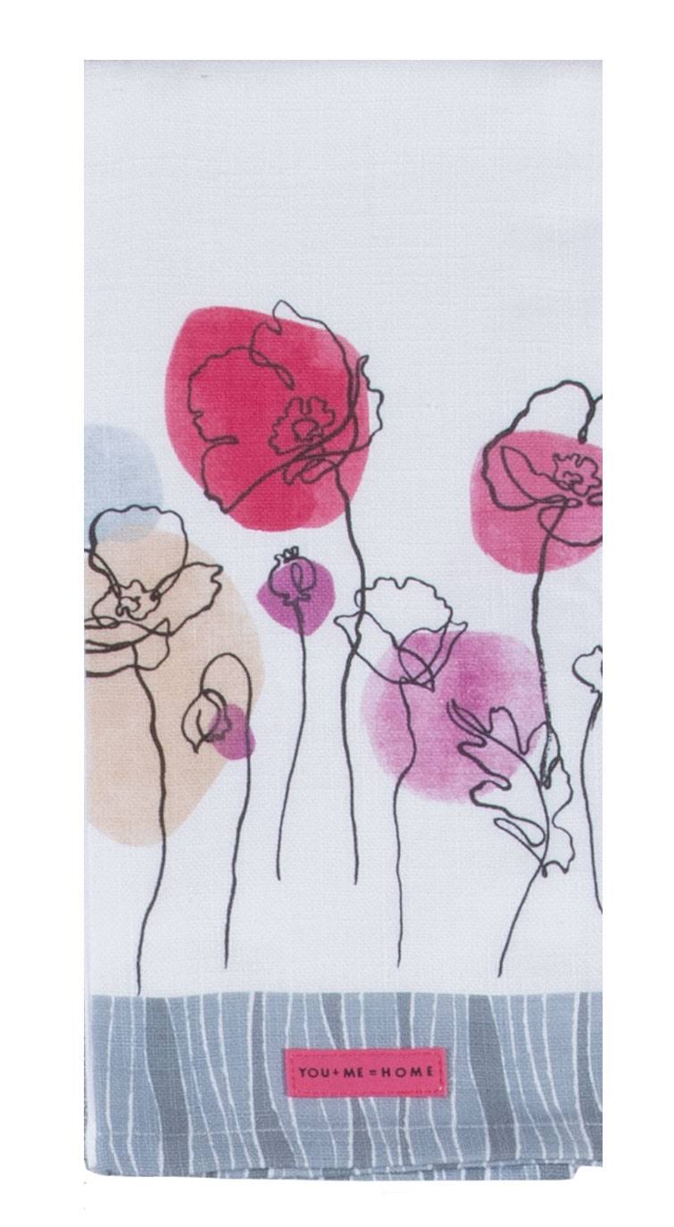 Kay Dee Designs Think Pink Floral Tea Towel