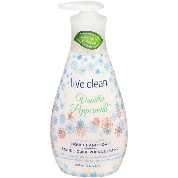 Live Clean Festive Liquid Hand Soap - Vanilla Peppermint