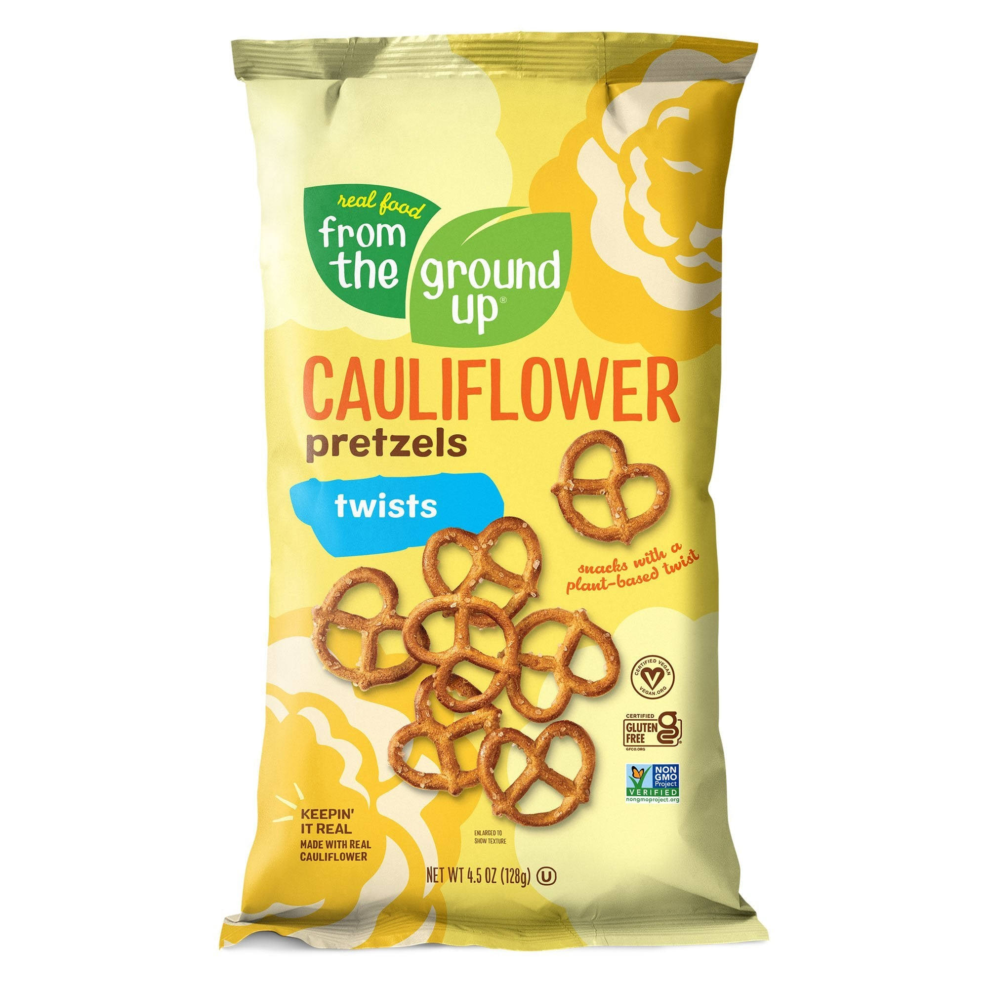 from The Ground Up - Cauliflower Pretzel Sticks - Twist - Case of 12 - 4.5 oz.