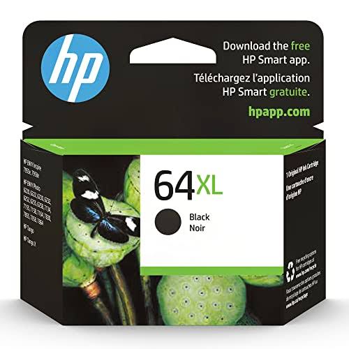 HP 64XL High Yield Original Single Ink Cartridge - 600 Page Yield, Black Noir
