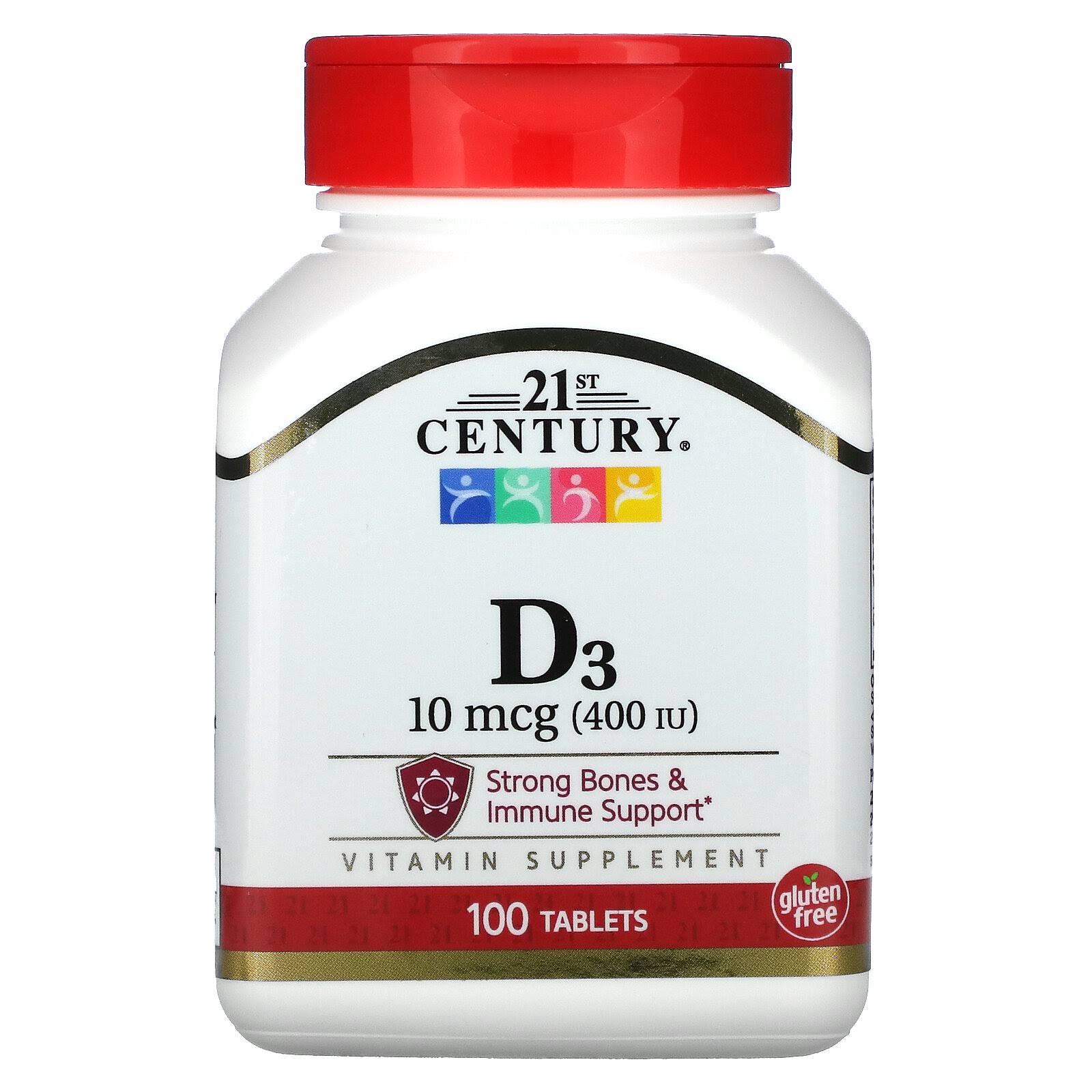 21ST Century D3-400 Dietary Supplement - 100Tabs
