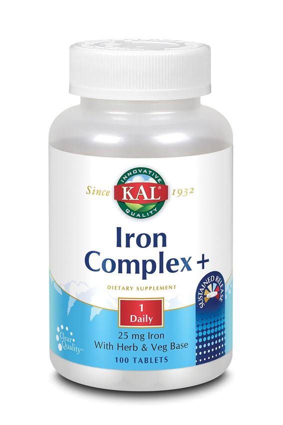 Kal Iron Complex Plus Supplement - 100ct