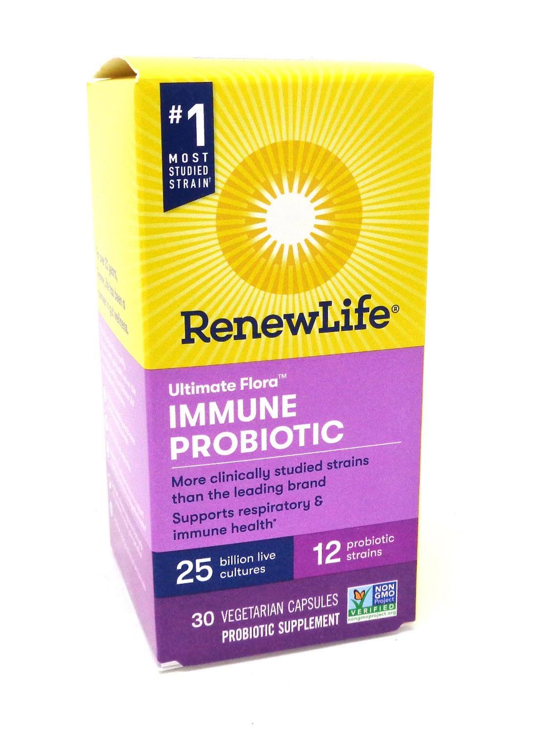 Renew Life - Ultimate Flora Immune Probiotic, 25 Billion CFU - 30