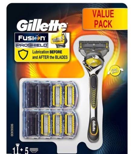 Gillette Fusion5 ProShield Mens Razor - 5 Blades Refills