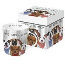 Paperproducts Design Mug Who Rescued Who with Gift Box