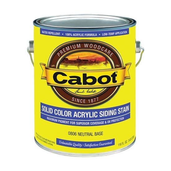 Cabot Solid Color Acrylic Siding Stain - Neutral Base
