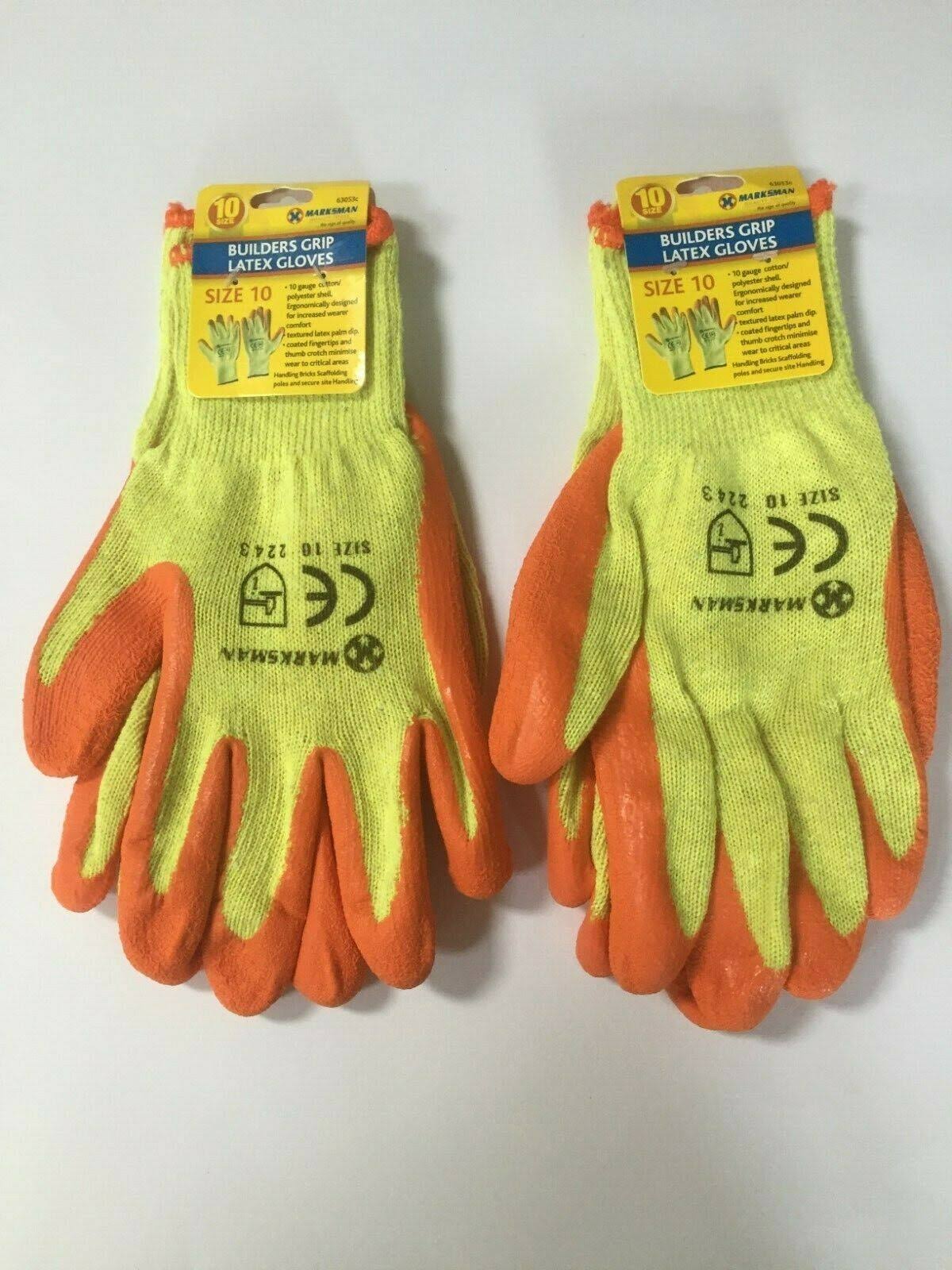 Marksman Builders Grip Latex Gloves