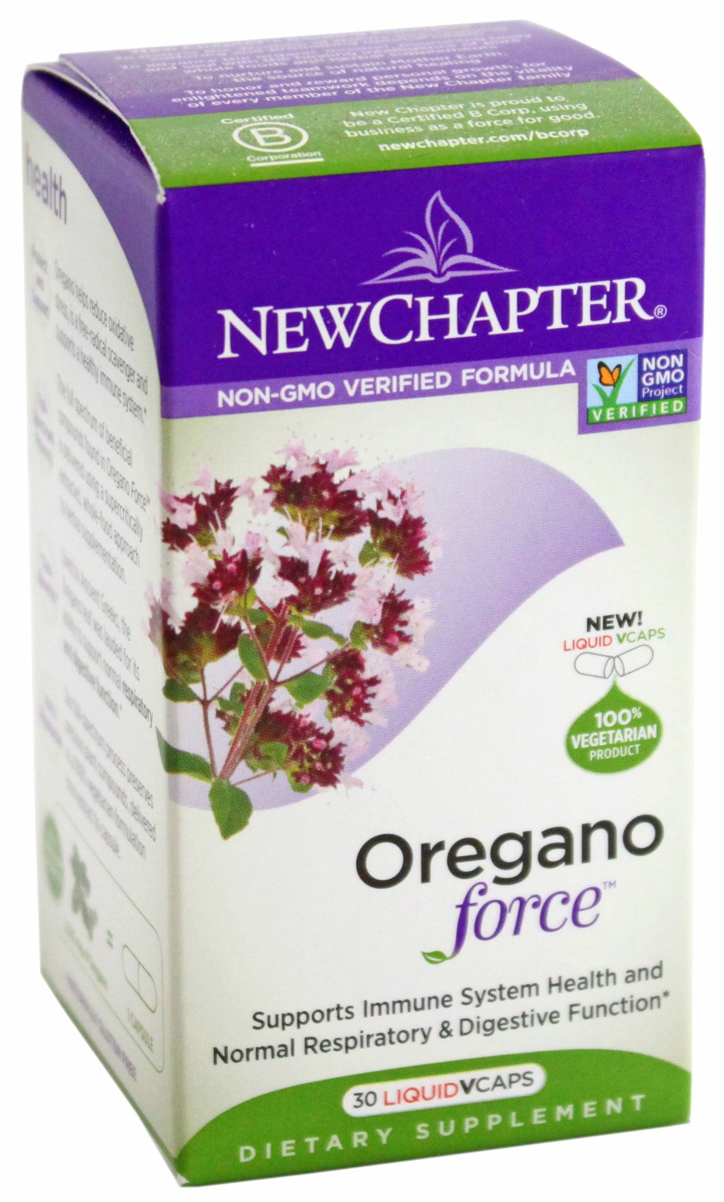 New Chapter Oregano Force Dietary Supplement - 30 Liquid Capsules