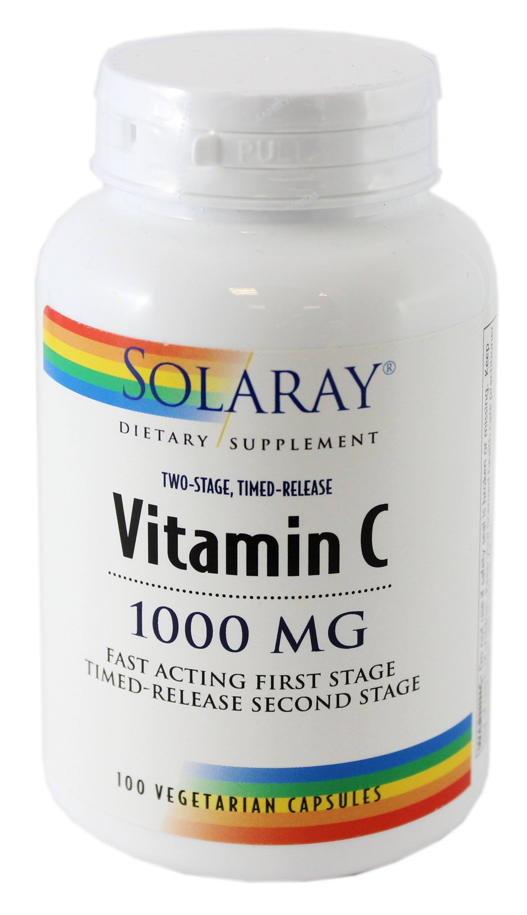 Solaray Vitamin C Dietary Supplement - 1000mg, 100 Vegetarian Capsules
