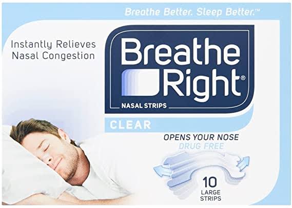 Breathe Right Nasal Strips (clear) - 10 Large Strips