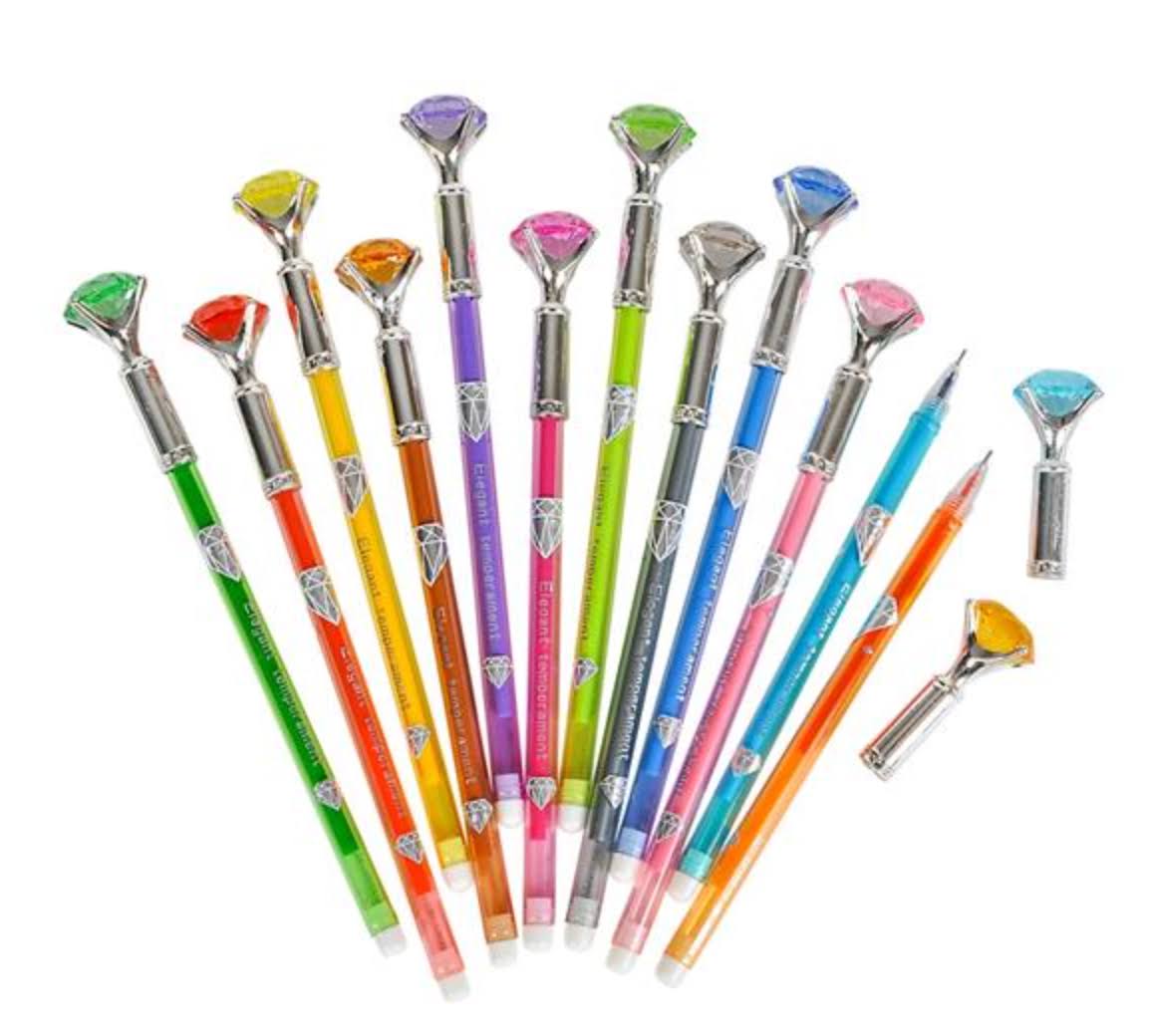 Rhode Island Novelty Diamond Gel Pens - 24 Pieces