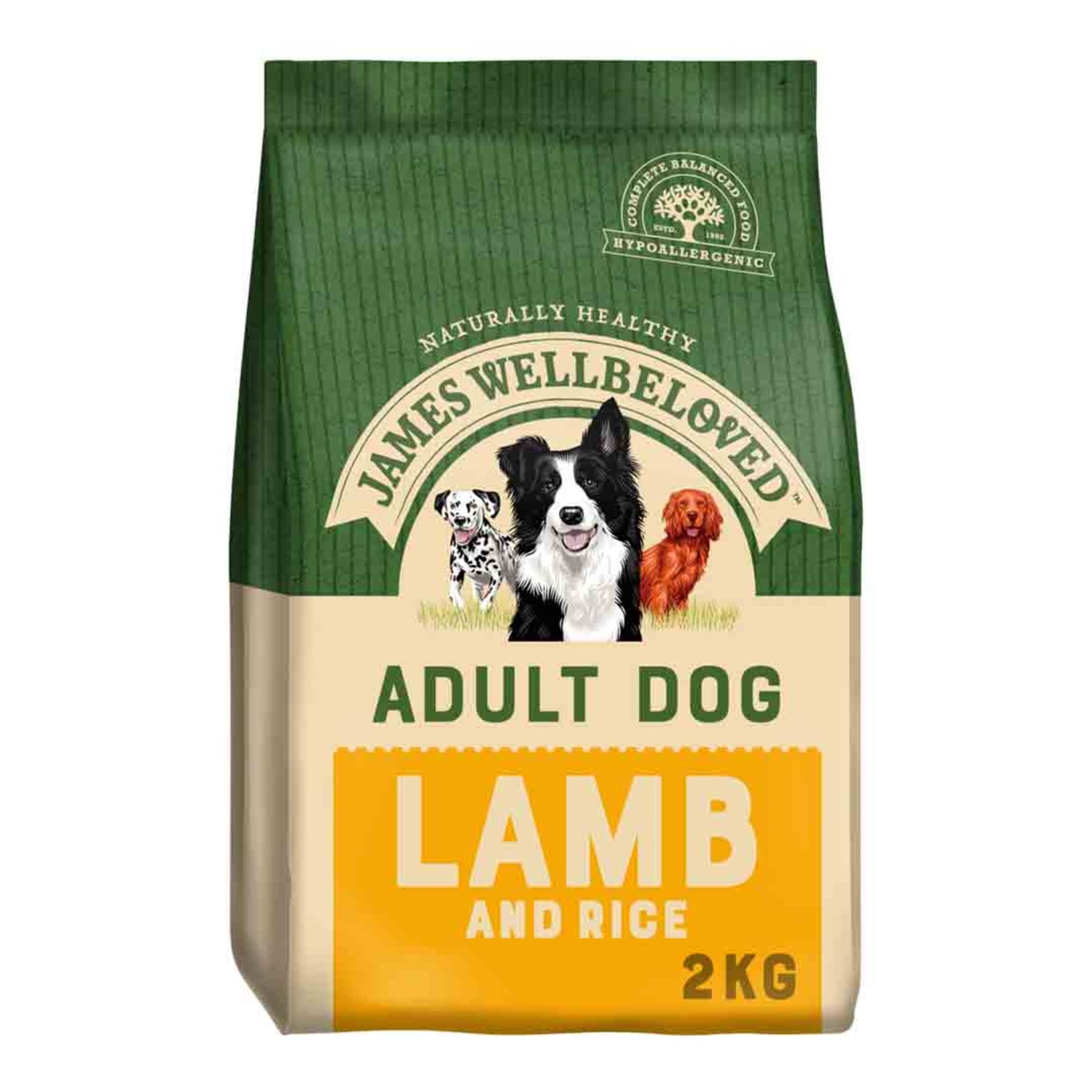 James Wellbeloved Adult Dog Food: Lamb & Rice: 7.5kg