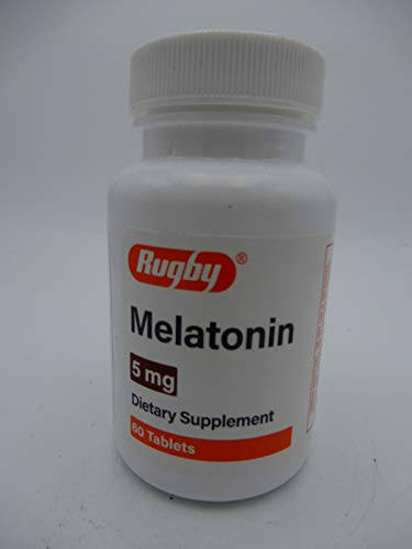 Rugby Melatonin 5 mg, 90 Tablets Each (1 Pack)