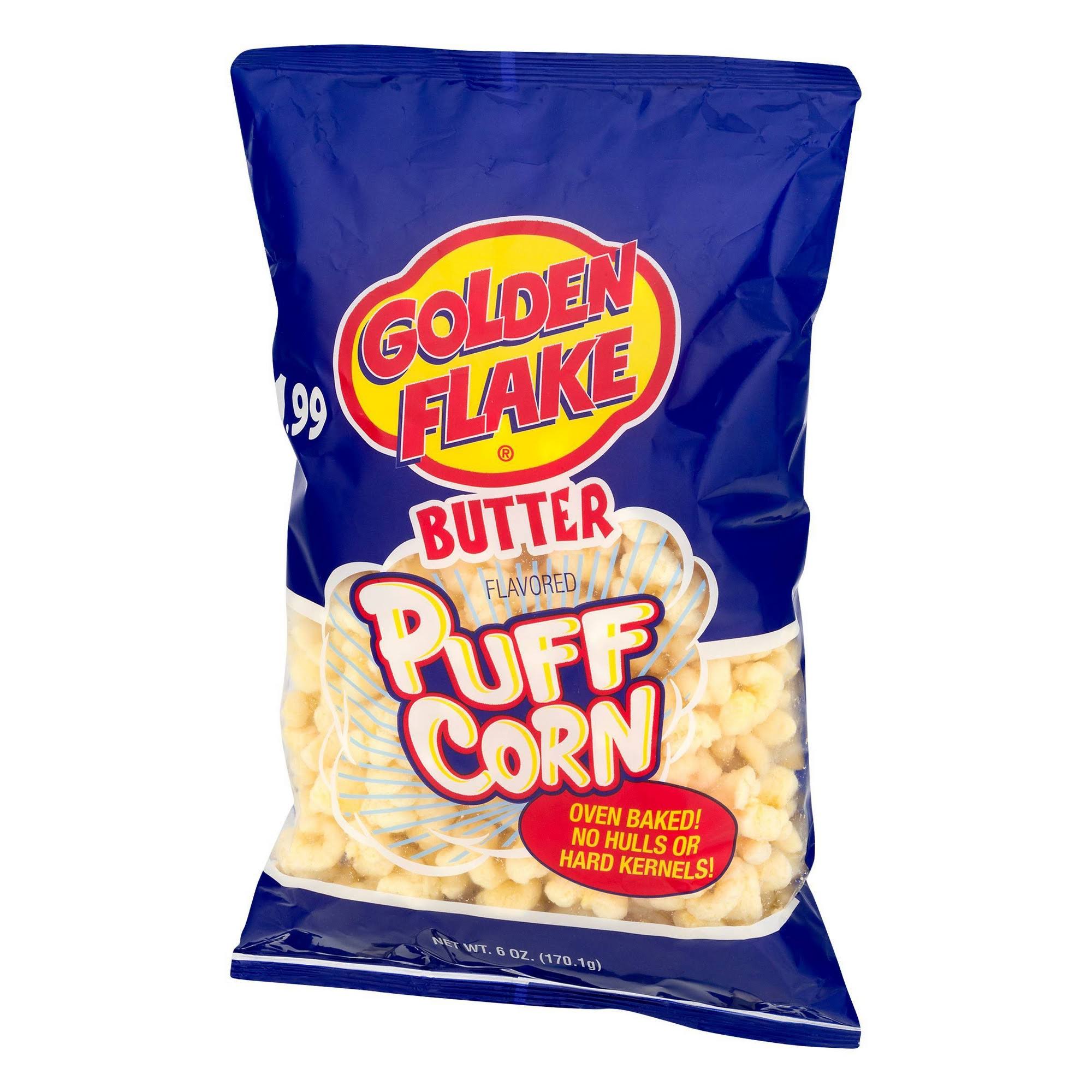 Golden Flake Puff Corn - Butter, 7oz, 4pk
