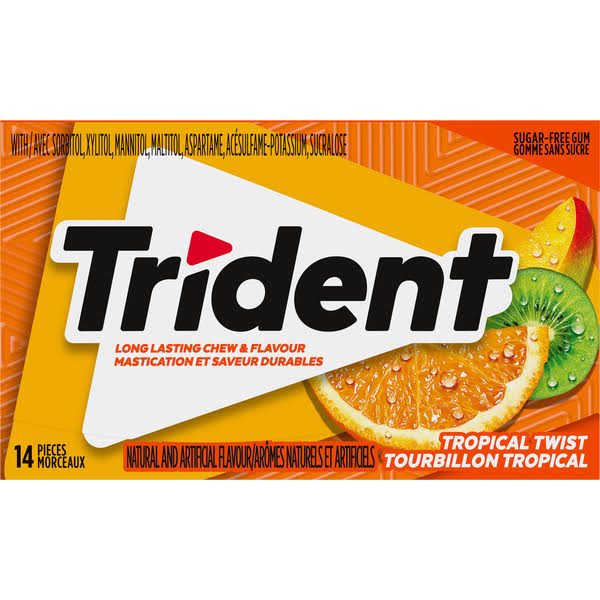 Trident Tropical Twist Sugar Free Gum