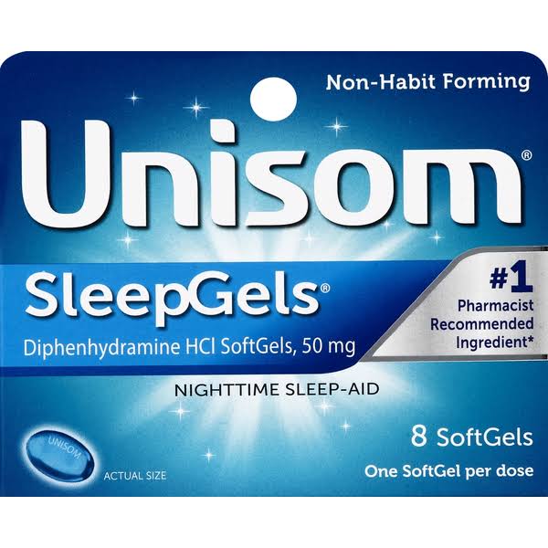 Unisom Nighttime Sleep Aid Gels - 8ct