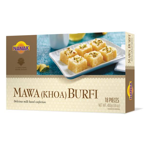 Nanak Mawa / Khoya Burfi 400g 14 oz Indian Delicacy Sweets Gift Box fo