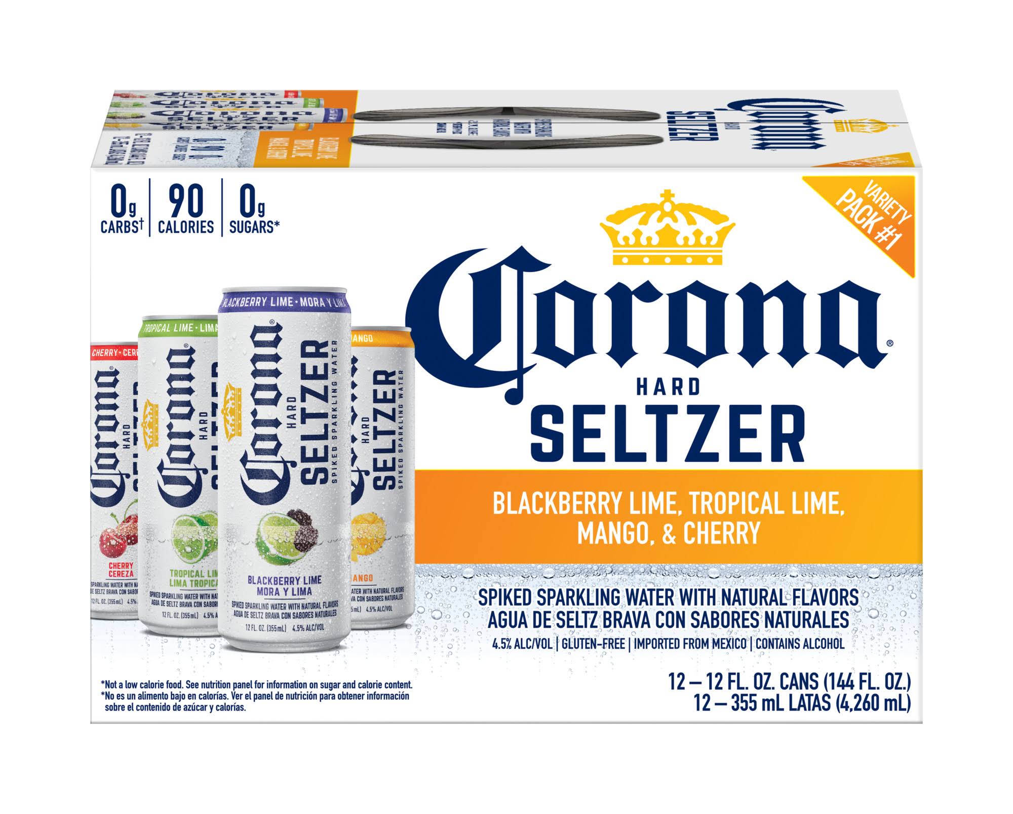 Corona Hard Seltzer, Variety Pack - 12 pack, 12 fl oz cans