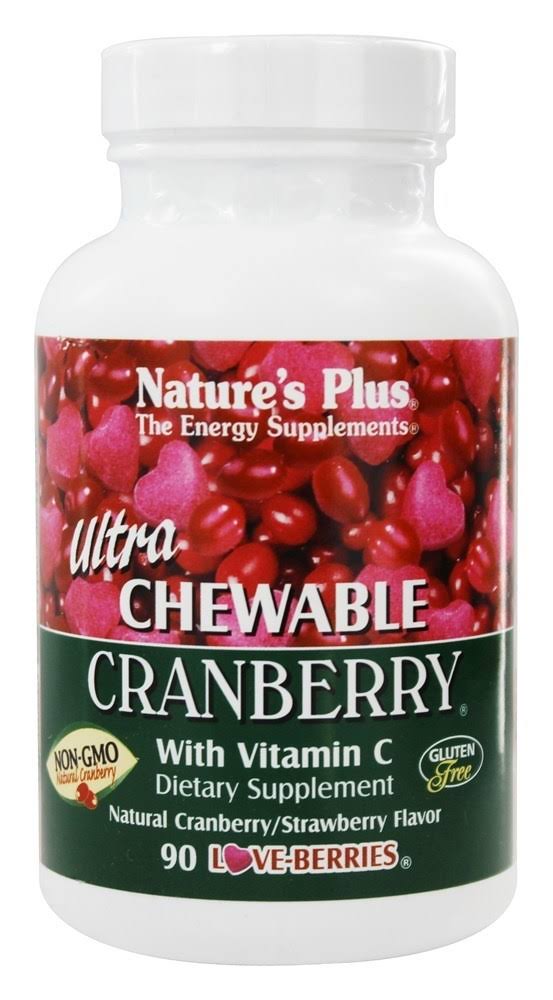 Nature's Plus Ultra Chewable Cranberry with Vitamin C - 90 Capsules