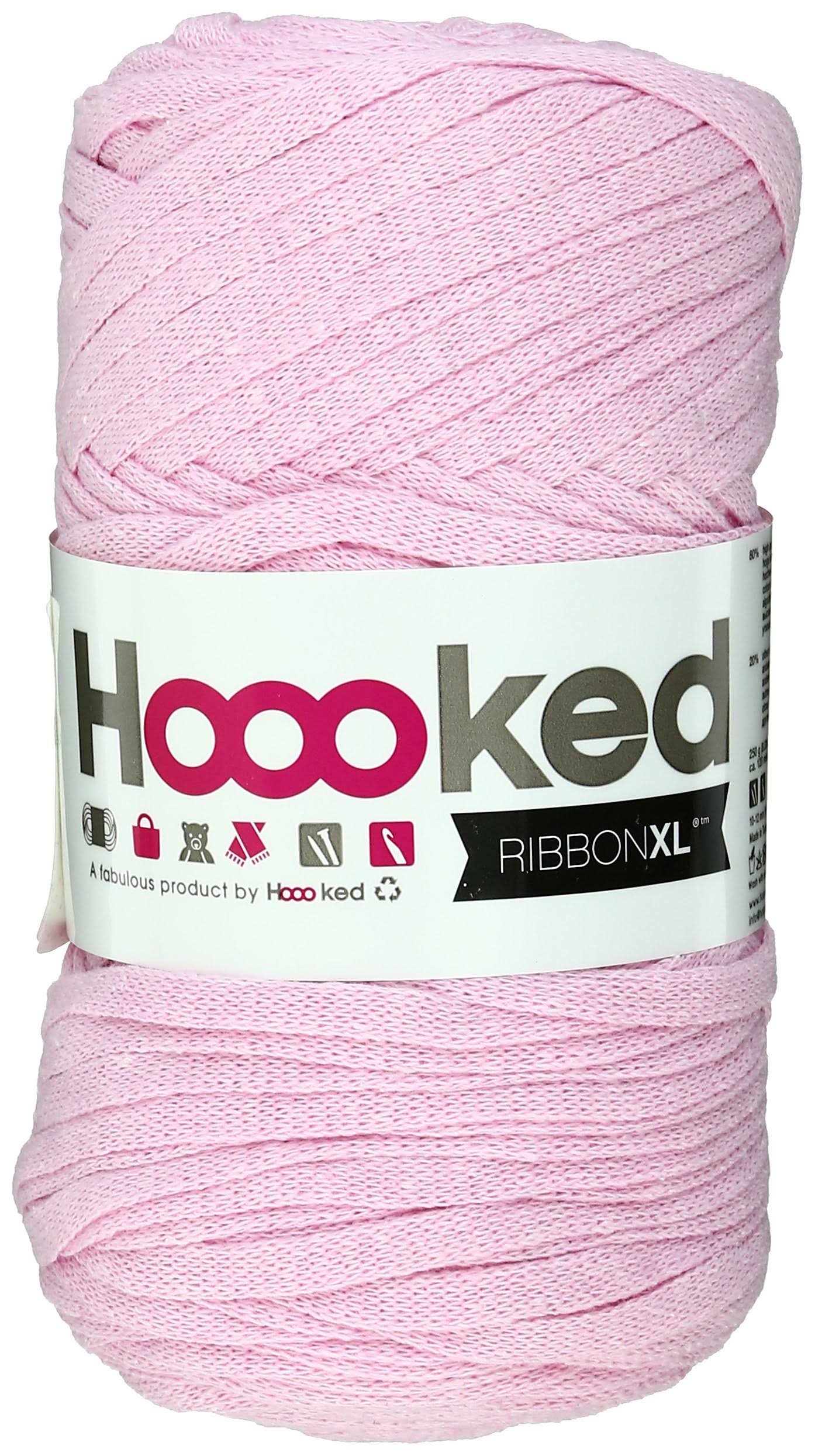 Hoooked 120 M Ribbon XL Premium Textile Band Sweet Pink Ribbon Yarn Crochet