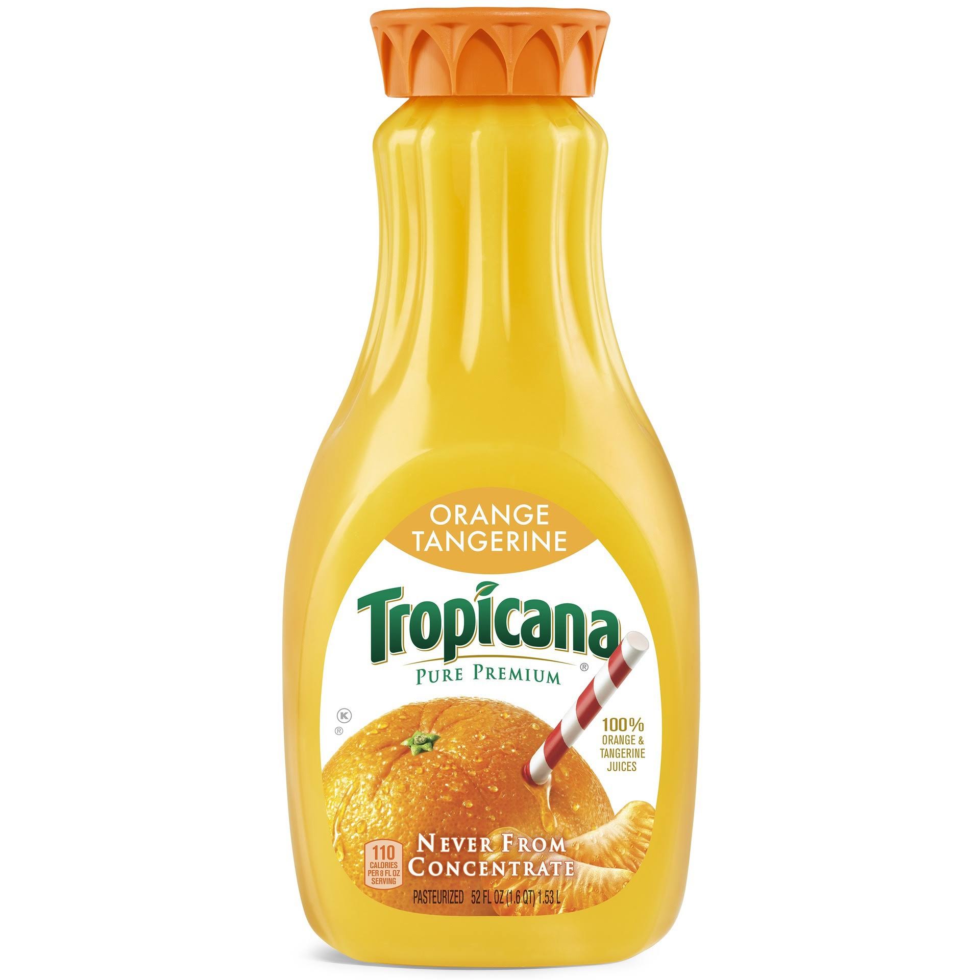 Tropicana 100% Juice, Orange Tangerine - 52 fl oz