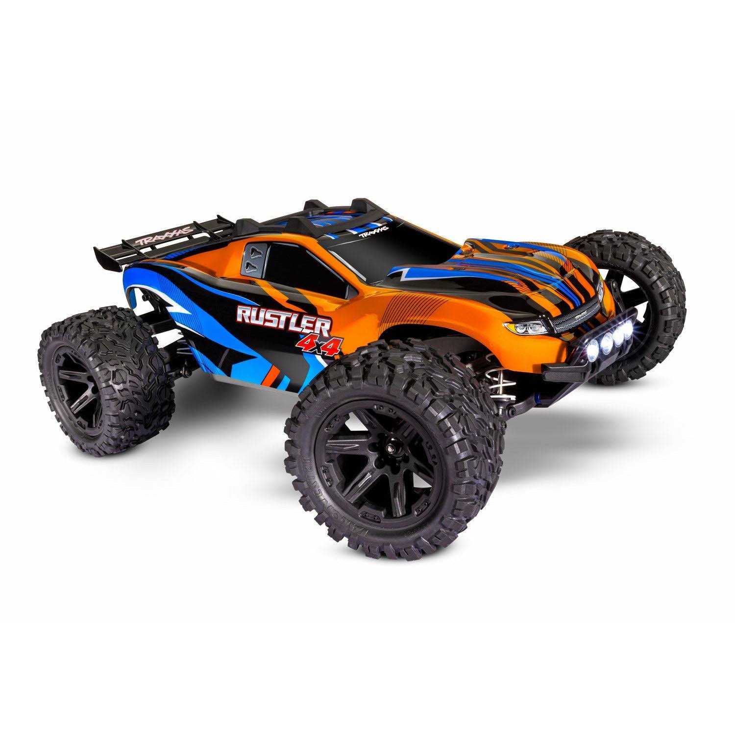 Traxxas Rustler 4X4 1/10 4WD RTR with LED’s Charger and Battery Orange