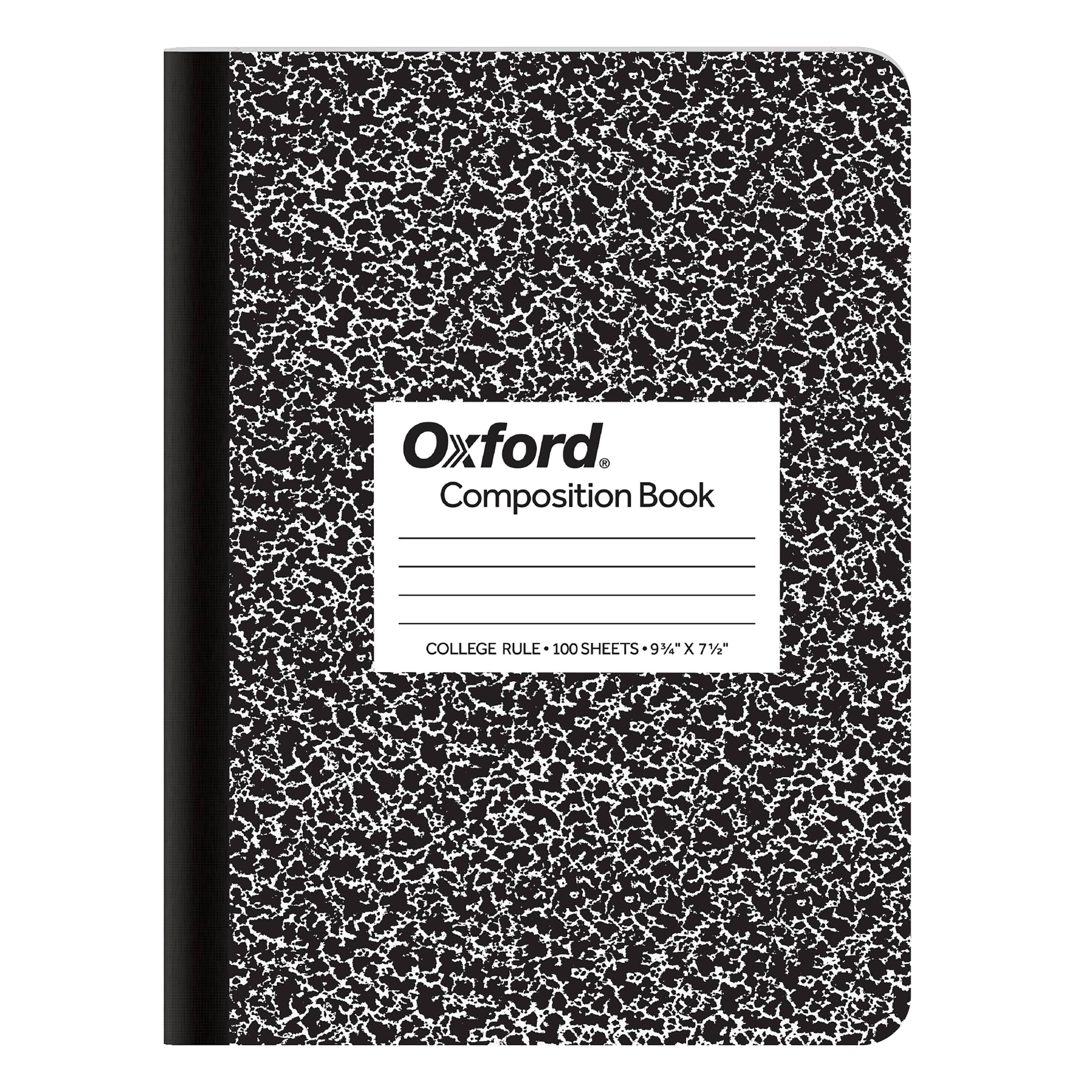 Tops Composition Book, Black, College Ruled, 24.8cm x 19.1cm , 100 Sheets (63796) | Office Supplies